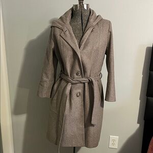 Anne Klein Taupe Belted Coat